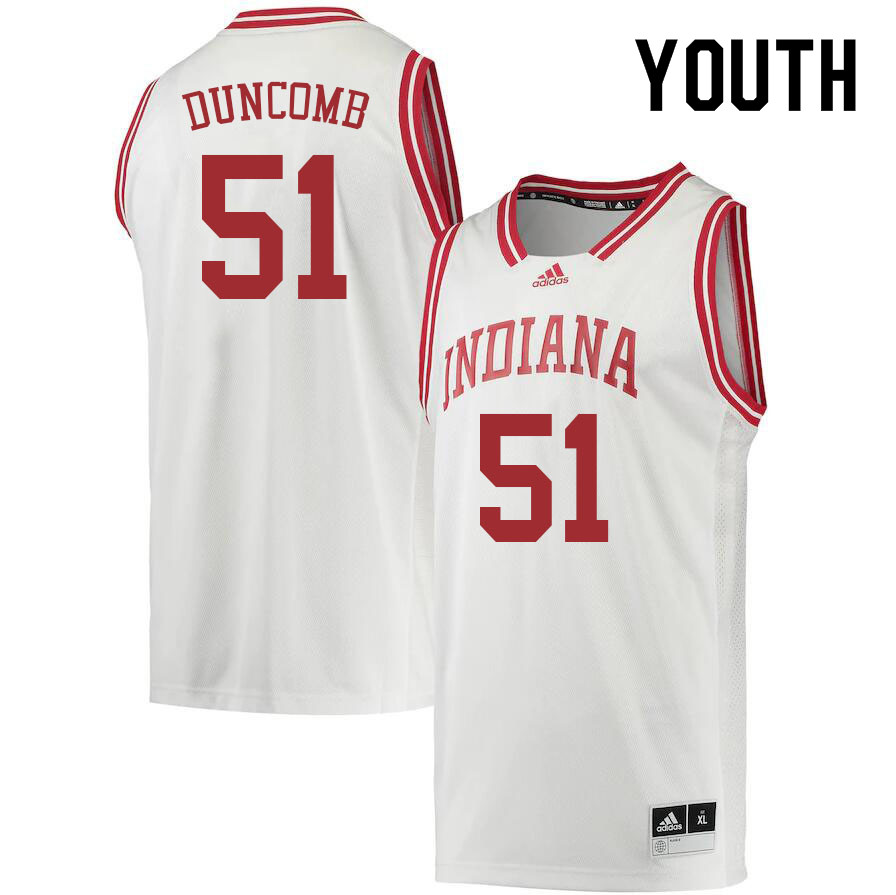 Youth #51 Logan Duncomb Indiana Hoosiers College Basketball Jerseys Sale-Retro